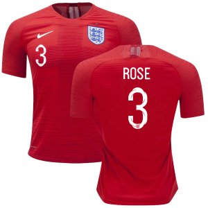England 2018 FIFA World Cup DANNY ROSE 3 Away Shirt Soccer Jersey