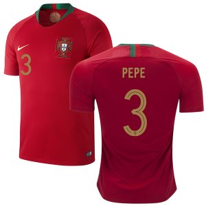 Portugal 2018 World Cup PEPE 3 Home Shirt Soccer Jersey
