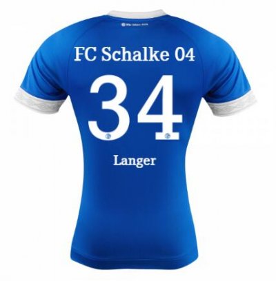 FC Schalke 04 2018/19 Michael Langer 34 Home Shirt Soccer Jersey