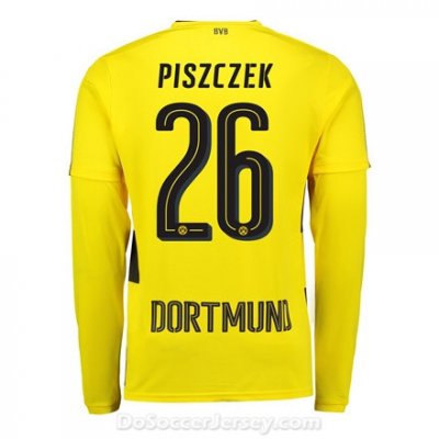 Borussia Dortmund 2017/18 Home Piszczek #26 Long Sleeve Soccer Shirt