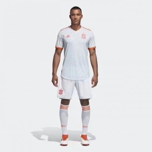 Spain 2018 World Cup Away Soccer Uniform (Jersey+Shorts)