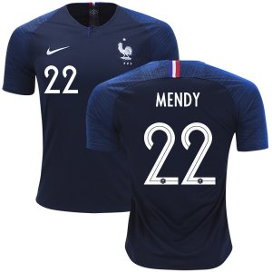 France 2018 World Cup BENJAMIN MENDY 22 Home Shirt Soccer Jersey