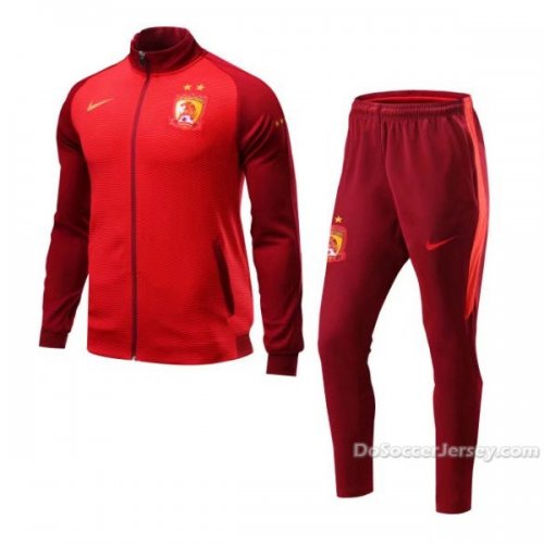 Guangzhou Evergrande 2017/18 Red N98 Training Kit(Jacket+Trouser)