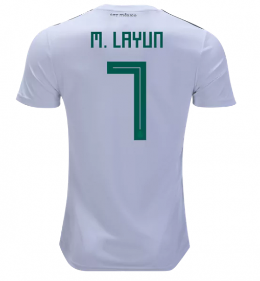 Mexico 2018 World Cup Away Miguel Layún Shirt Soccer Jersey - Click Image to Close