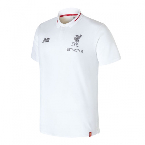 Liverpool 2018 White Polo Shirt - Click Image to Close