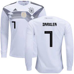 Germany 2018 World Cup JULIAN DRAXLER 7 Long Sleeve Home Shirt Soccer Jersey