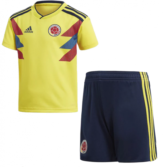 Colombia 2018 World Cup Home Soccer Jersey Uniform (Shirt+Shorts) - Click Image to Close