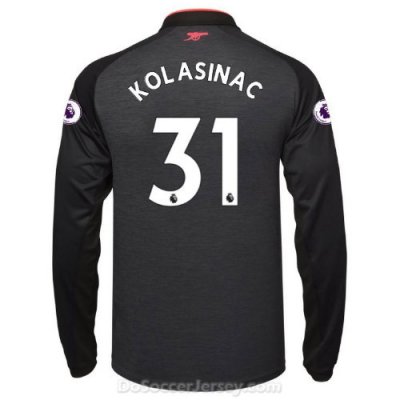 Arsenal 2017/18 Third KOLASINAC #31 Long Sleeved Shirt Soccer Jersey