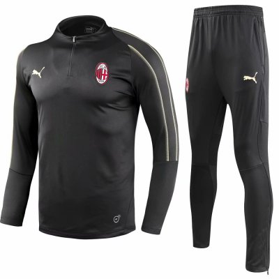 AC Milan 2018/19 Black Training Suit (SweatShirt+Trouser)