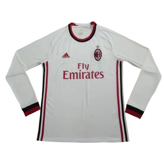 AC Milan 2017/18 Away Long Sleeved Shirt Soccer Jersey - Click Image to Close