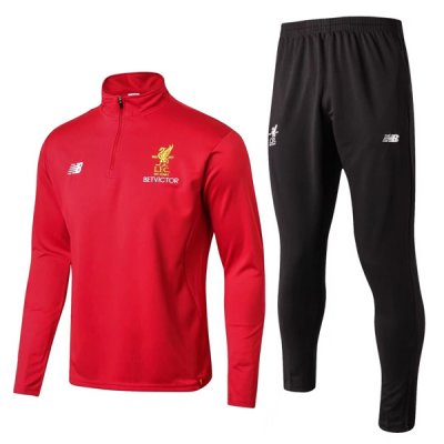 Liverpool 2017/18 Red Training Suits(High Neck Zipper Shirt+Trouser)
