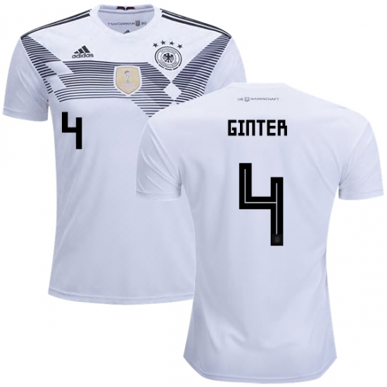 Germany 2018 World Cup MATTHIAS GINTER 4 Home Shirt Soccer Jersey - Click Image to Close