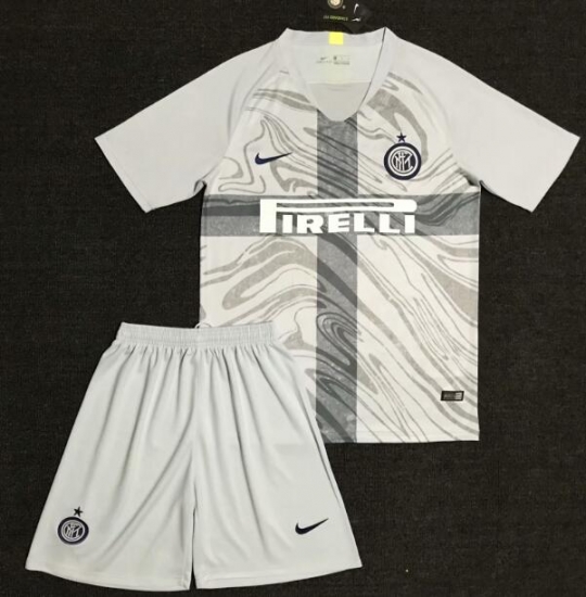 Inter Milan 2018/19 Third Kids Soccer Kit Children Shirt And Shorts - Click Image to Close