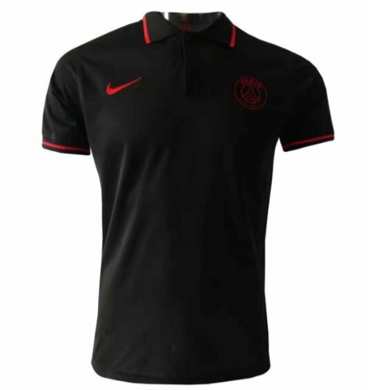 PSG 2019/2020 Black Polo Shirt - Click Image to Close