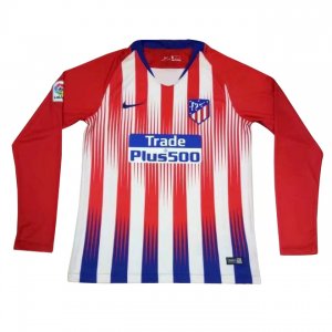Atletico Madrid 2018/19 Home Long Sleeve Shirt Soccer Jersey