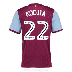 Aston Villa 2017/18 Home Kodjia #22 Shirt Soccer Jersey