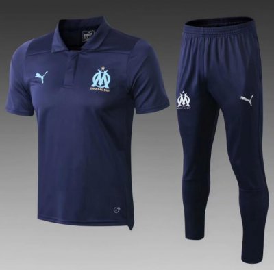 Olympique Marseille 2018/19 Royal Blue Polo + Pants Training Suit