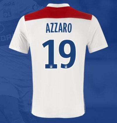 Olympique Lyonnais 2018/19 AZZARO 19 Home Shirt Soccer Jersey