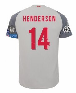 Liverpool 2018/19 JORDAN HENDERSON 14 UCL Third Shirt Soccer Jersey