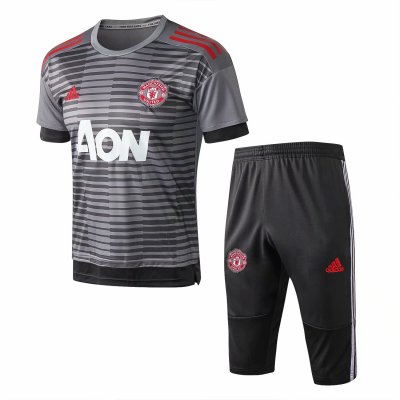 Manchester United 2018/19 Grey Stripe Short Training Suit