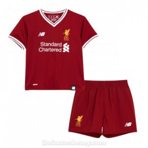 Liverpool 2017/18 Home Kids Soccer Kit Children Shirt And Shorts