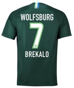 VfL Wolfsburg 2018/19 BREKALO 7 Home Shirt Soccer Jersey