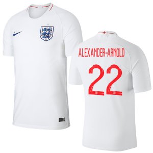 England 2018 FIFA World Cup TRENT ALEXANDER-ARNOLD 22 Home Shirt Soccer Jersey
