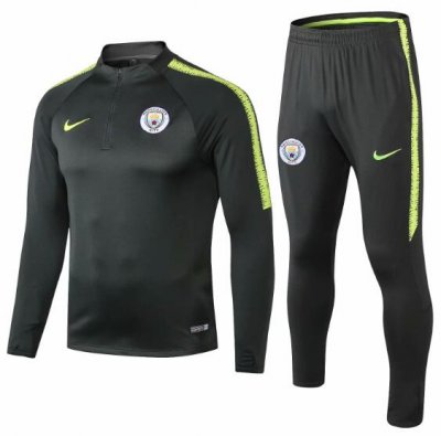 Manchester City 2018/19 Green Training Suit (Sweatshirt+Trouser)