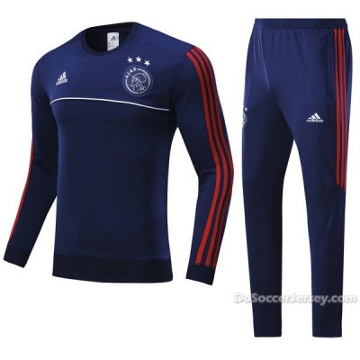 Ajax 2017/18 Navy Training Kit(Sweat Top Shirt+Trouser)