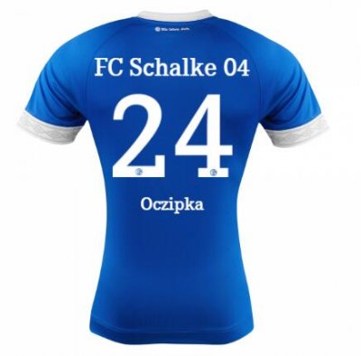 FC Schalke 04 2018/19 Bastian Oczipka 24 Home Shirt Soccer Jersey
