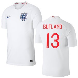England 2018 FIFA World Cup JACK BUTLAND 13 Home Shirt Soccer Jersey