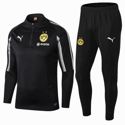 Borussia Dortmund 2018/19 Black Training Suit (SweatShirt+Trouser)