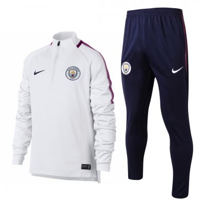 Manchester City 2017/18 Grey Training Suit (Zipper Sweat Shirt+Pants)