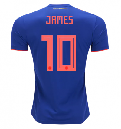 Colombia 2018 World Cup Away James Rodriguez #10 Shirt Soccer Jersey