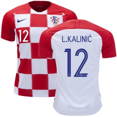 Croatia 2018 World Cup Home LOVRE KALINIC 12 Shirt Soccer Jersey