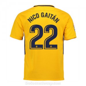 Atlético de Madrid 2017/18 Away Nico Gaitán #22 Shirt Soccer Jersey