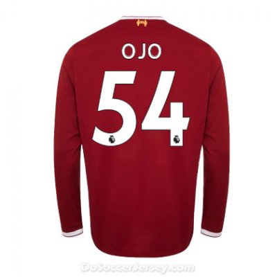 Liverpool 2017/18 Home Ojo #54 Long Sleeved Shirt Soccer Jersey