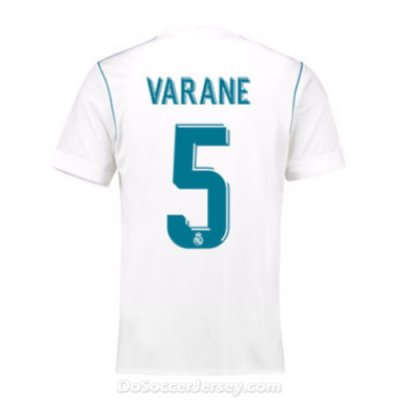 Real Madrid 2017/18 Home Varane #5 Shirt Soccer Jersey