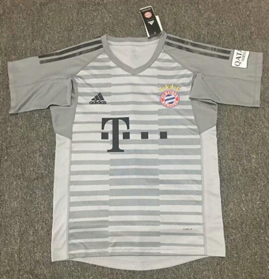 Bayern Munich 2018/19 Grey Goalkeeper Shirt Soccer Jersey - Click Image to Close