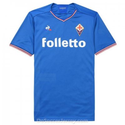 Fiorentina 2017/18 Away Blue Shirt Soccer Jersey