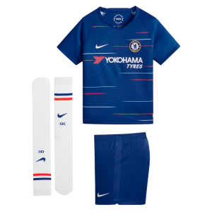 Chelsea 2018/19 Home Kids Soccer Jersey Whole Kit Children Shirt + Shorts + Socks