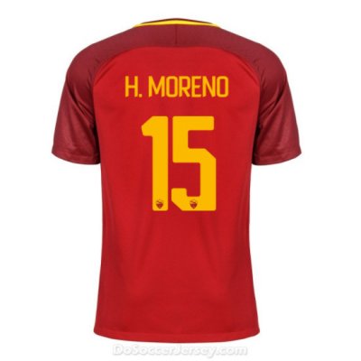 AS ROMA 2017/18 Home H. MORENO #15 Shirt Soccer Jersey