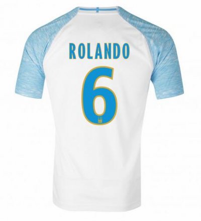 Olympique de Marseille 2018/19 ROLANDO 6 Home Shirt Soccer Jersey