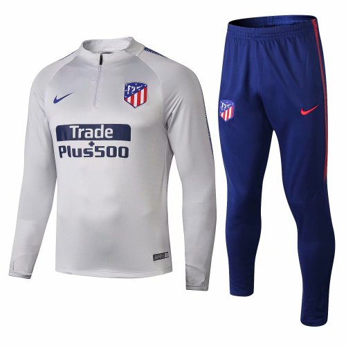 Atletico Madrid 2018/19 Grey Training Suit (Sweat Shirt+Trouser)