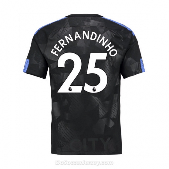 Manchester City 2017/18 Third Fernandinho #25 Shirt Soccer Jersey - Click Image to Close