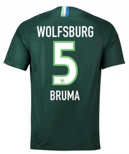 VfL Wolfsburg 2018/19 BRUMA 5 Home Shirt Soccer Jersey