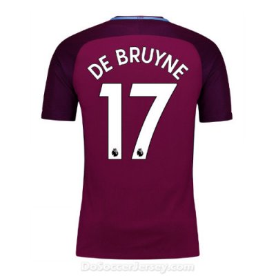 Manchester City 2017/18 Away De Bruyne #17 Shirt Soccer Jersey