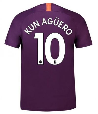 Manchester City 2018/19 Kun Aguero 10 Third Shirt Soccer Jersey