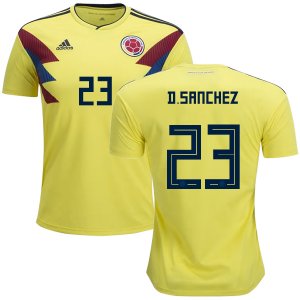 Colombia 2018 World Cup DAVINSON SANCHEZ 23 Home Shirt Soccer Jersey