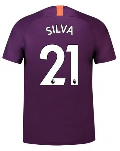 Manchester City 2018/19 Silva 21 Third Shirt Soccer Jersey